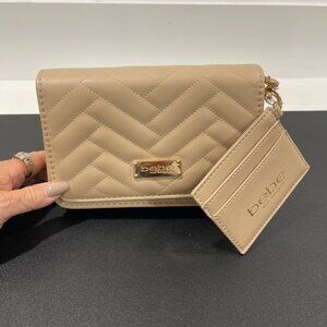 Bebe Sophia NWT Crossbody/Shoulder Bag Small Tan/Gold NWT (JB1368)